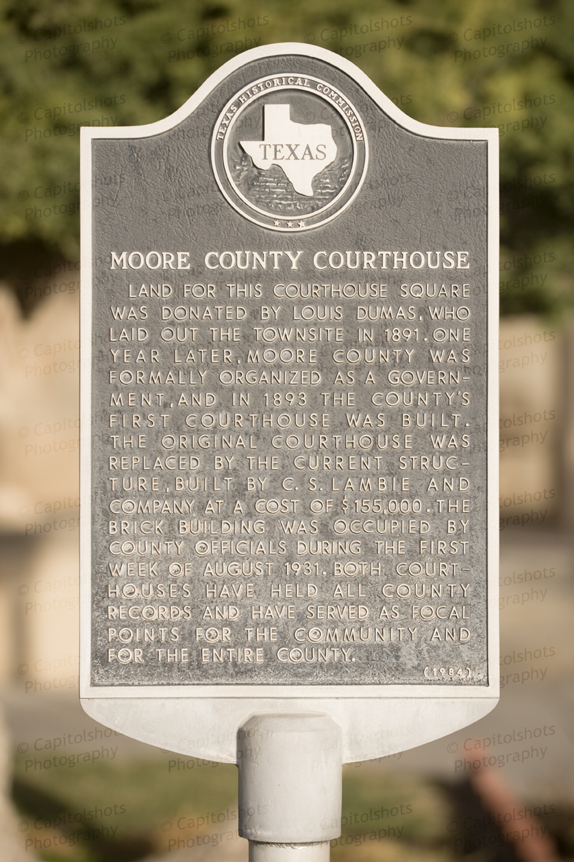 Moore County Courthouse Historical Marker